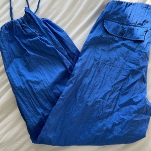 Parachute Pants in Electric Blue. Size S.